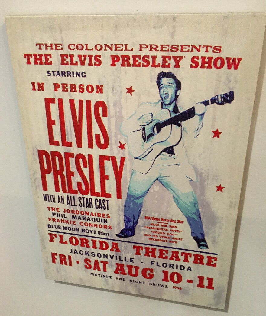 A poster on display at the Graceland complex.