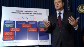 Preet Bharara, United States Attorney for the Southern District of New York speaks at a news conference July 25, 2013 about a federal indictment against SAC Capital.