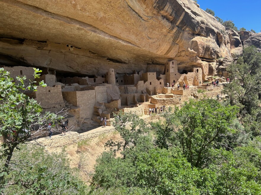  The view of Cliff Palace from the trail.