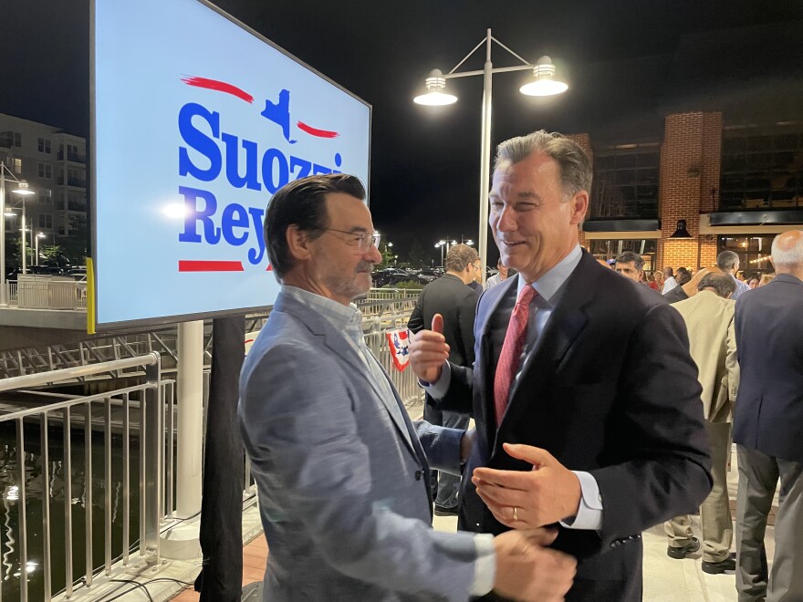 Congressman Tom Suozzi thanks supporters at his consession speech in Glen Cove after his loss to NY Gov. Kathy Hochul in the Democratic primary June 28, 2022