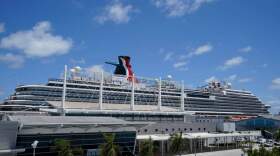 Carnival Cruise Line's Carnival Horizon cruise ship is shown docked at PortMiami, Friday, April 9, 2021, in Miami. (Wilfredo Lee/AP)