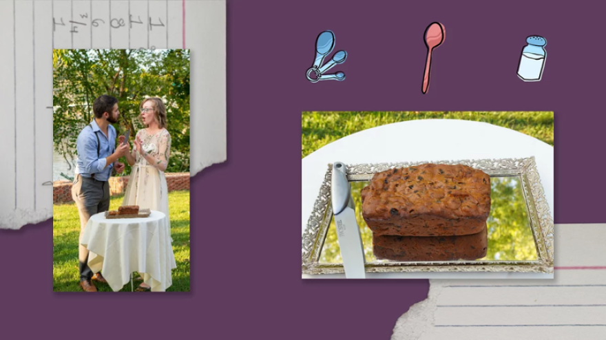 When Ellie King and her husband were married, they had Grandma Phoebe's fruitcake as their wedding cake.