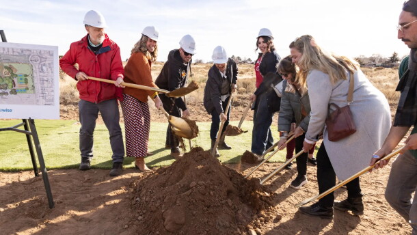 Homewise officials break ground on the Los Prados development in Santa Fe in 2025.