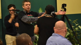 Igor Rodriguez, a protester, disrupted an event for African American community leaders to show support for Mayor Pete Buttigieg.