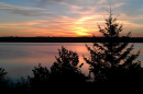 Sunset over Leech Lake near Walker.