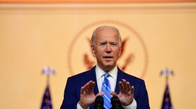 President-elect Joe Biden delivers a Thanksgiving address Wednesday in Wilmington, Del.