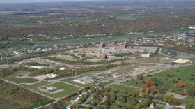 An archival image of the Mound Facility in Miamisburg.