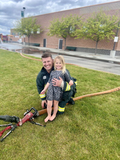 Boise Fire Department Captain Jesse Clark and his daughter Blakely.