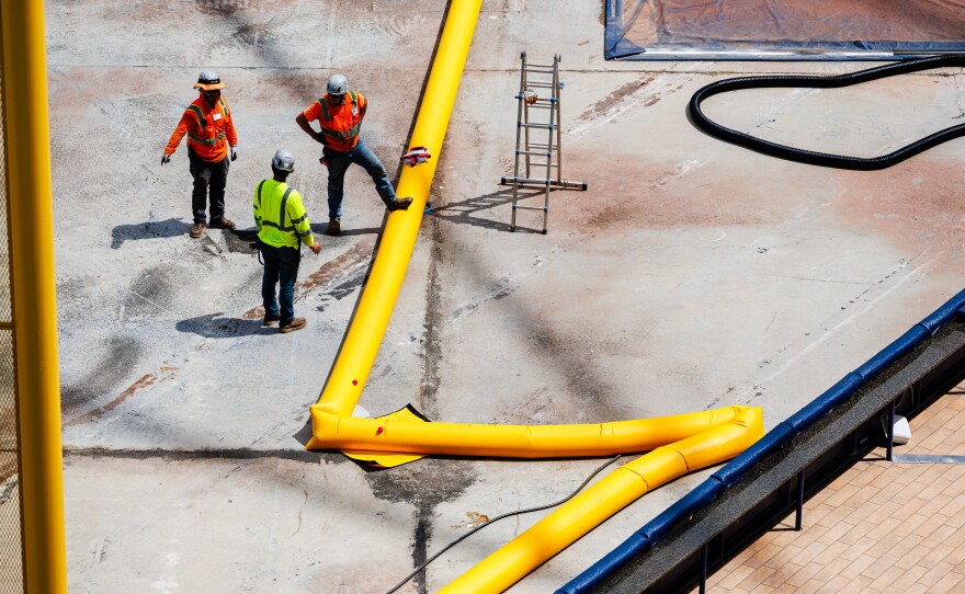 The City of St. Petersburg is working on Tropicana Field to get the stadium ready for the Tampa Bay Rays' 2026 season.