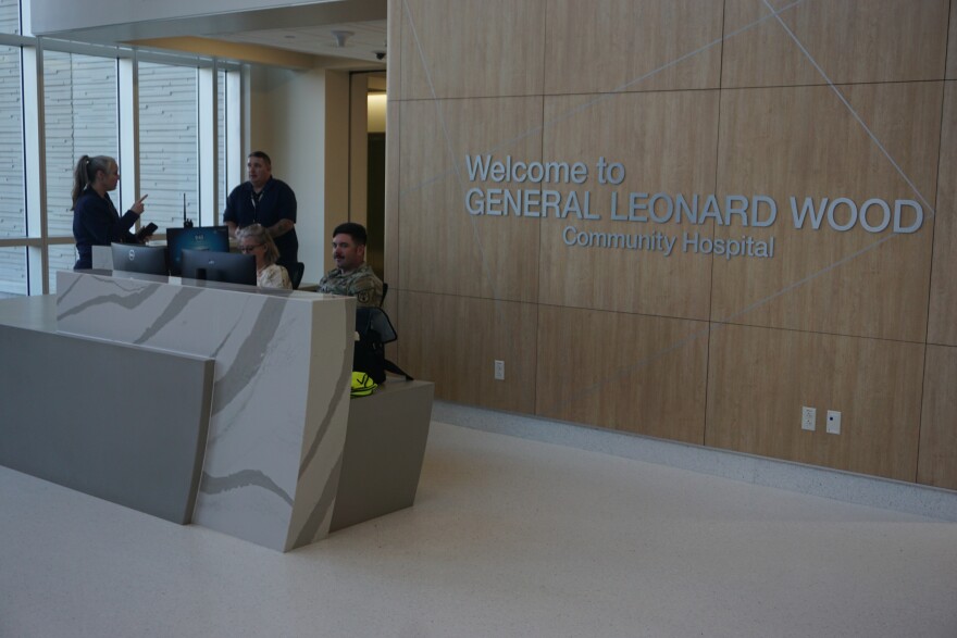 Workers at the new hospital at Fort Leonard Wood prepare to host tours before its opening on April 7.