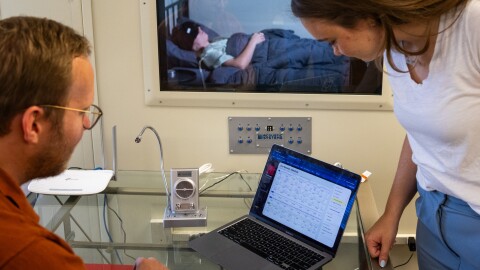 In his lab at the University of Missouri-Kansas City, Dr. Westley Youngren studies targeted dream incubation, a process of stimulating the brain to dream about specific things.