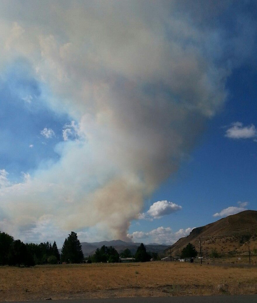 Methow Valley News staffer Darla Hussey took this photograph from a location a half-mile south of Twisp.