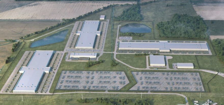 Conceptual drawing of proposed Saline Township mega data center