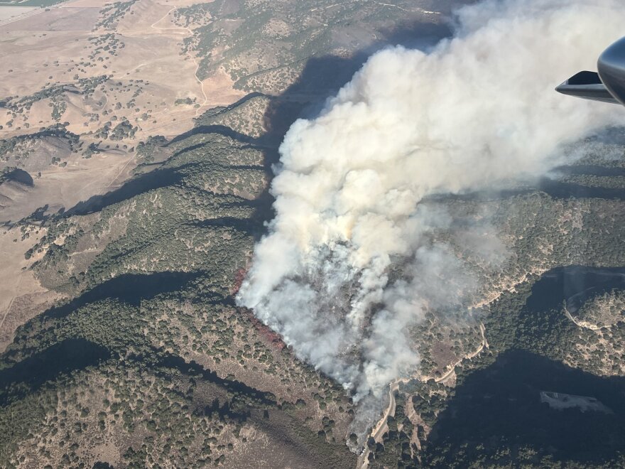 What's being called the Drum Fire is burning near Los Alamos, in Santa Barbara County. No structures are reported to be threatened.