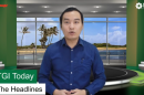 A screenshot of "James" reading the news in a video posted on YouTube by The Garden Island.