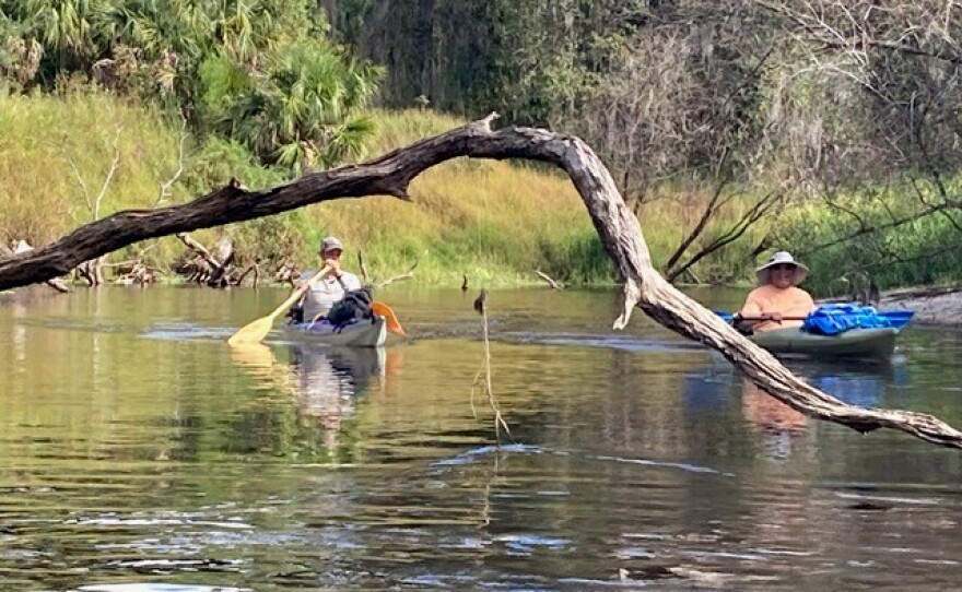 Two paddlers on the river