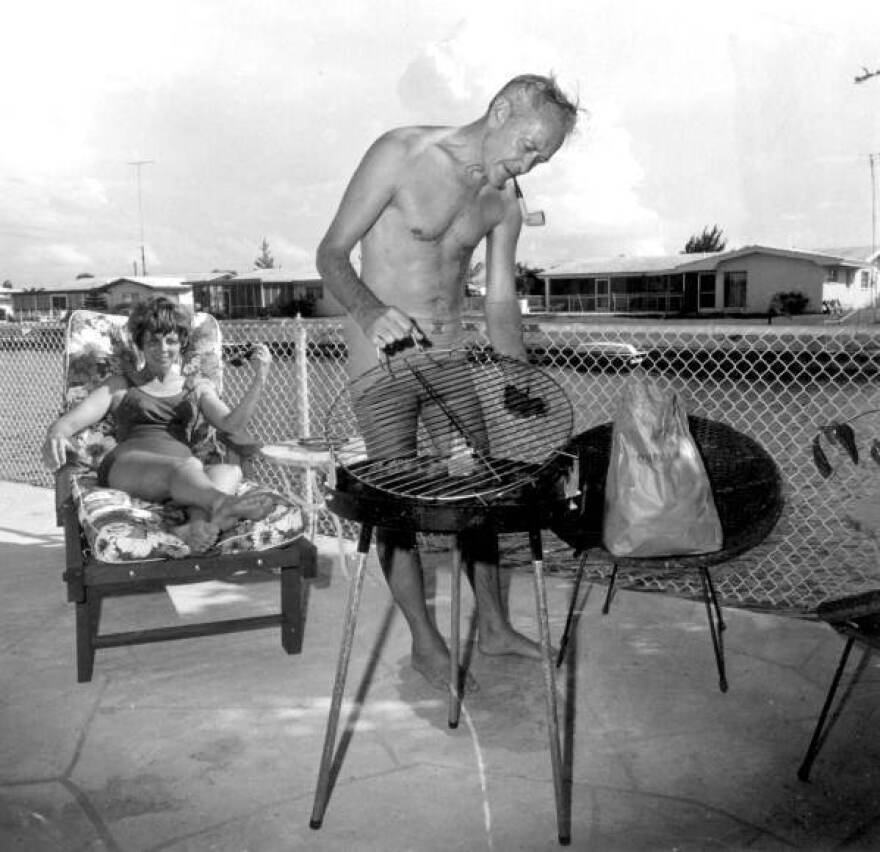 Smoking while smoking. (Cocoa Beach, Fla., 1970)