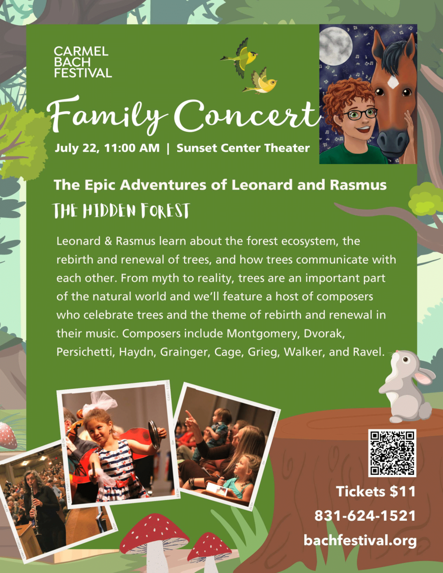 Flyer for the Carmel Bach Festivals family concert.