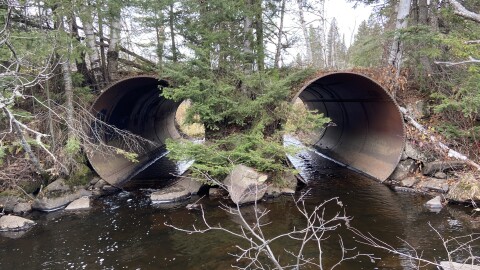 The trail used to cross Hockamin Creek over two culverts, that at times were either too high or too small.