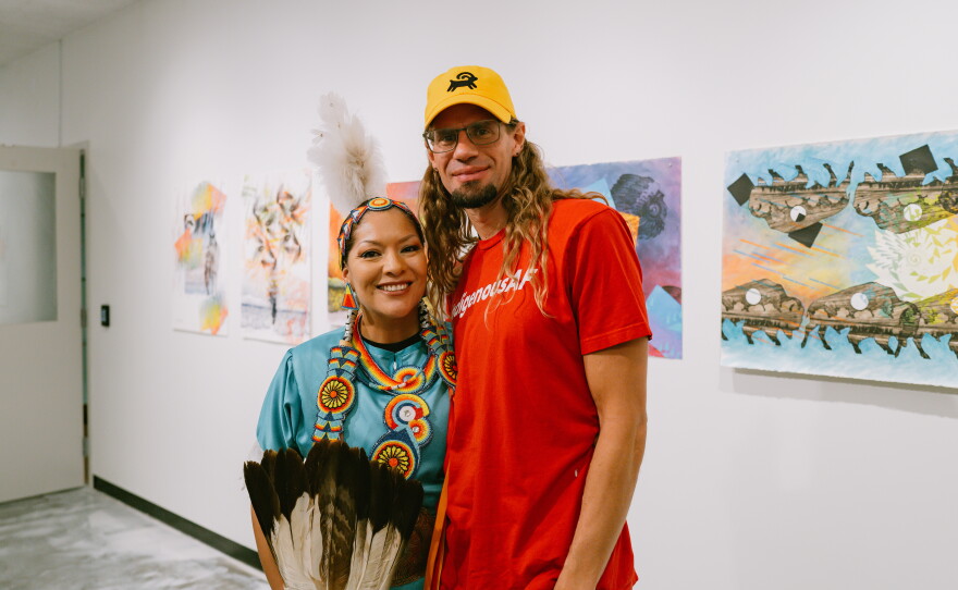 Fawn Douglas and A.B. Wilkinson inside the Wai Gallery, on Oct. 23, 2026, in the Las Vegas Arts District.
