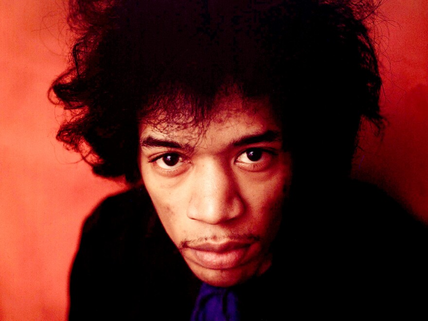 Portrait of Jimi Hendrix from 1968