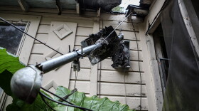 A home in southeast Gainesville had its weatherhead destroyed during Hurricane Irma. The problem was not fixed until the week of Christmas, following publication of WUFT's story about the family's plight. (Emma Green/WUFT News)
