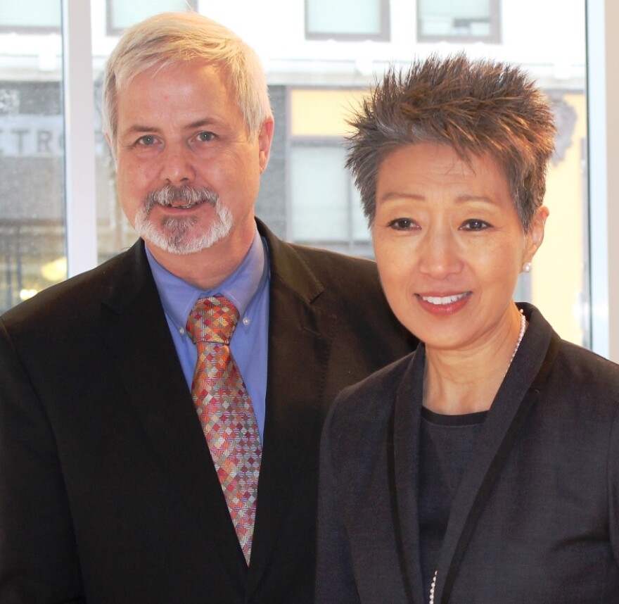 Michael Donovan, head of the Missouri Arts Council with Jane Chu, chairman of the National Endowment for the Arts. 