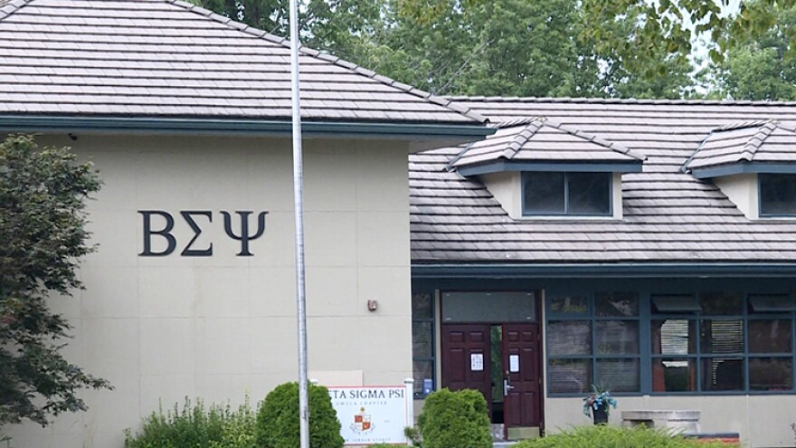 The Beta Sigma Psi fraternity house is one of those required to quarantine.