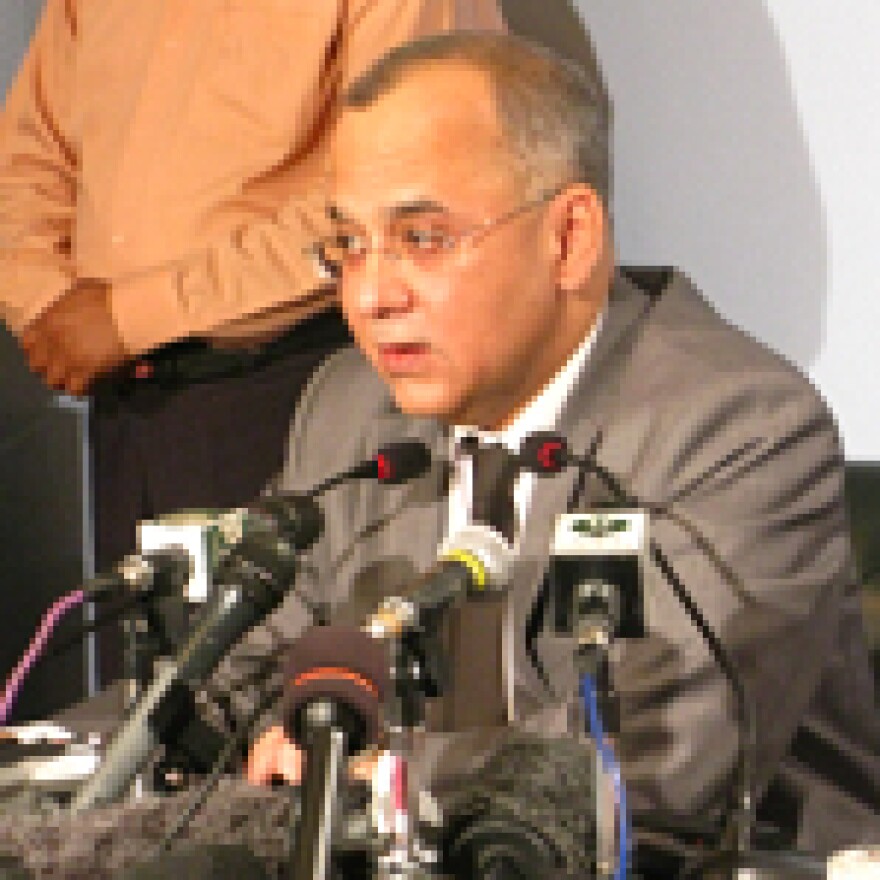 Foreign Secretary Salman Bashir at a news conference Thursday.