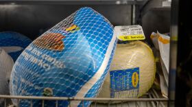 A turkey at a grocery store