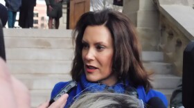 Governor Gretchen Whitmer addresses the media recently.