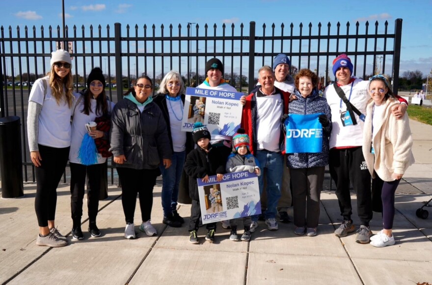The Kopec family participated in the Breakthrough T1D Charity Walk in 2023.