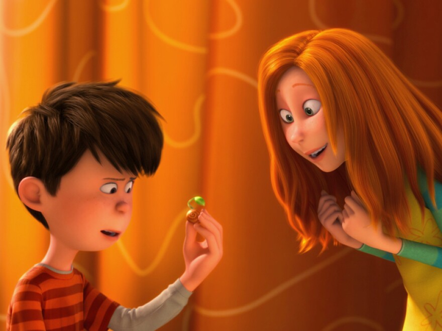 Ted (voiced by Zac Efron) tries to impress Audrey (Taylor Swift) by running into the wasteland to talk to the Once-ler.