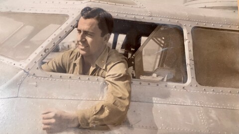 Irvin Poff of Oak View was credited with 50 combat missions as a bomber pilot during World War II.