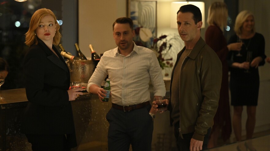 Shiv (Sarah Snook) is not helping her marriage by tussling over Waystar with Roman (Kieran Culkin) and Kendall (Jeremy Strong).