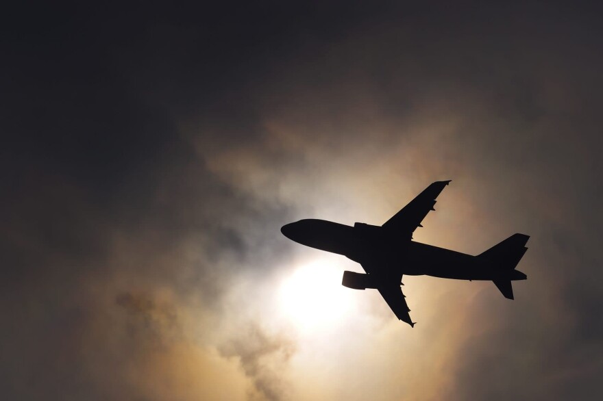 A picture taken on March 11, 2010 shows a passenger plane shortly after takeoff at the Geneva International Airport in Geneva, Switzerland. (Fabrice Coffrini/AFP/Getty Images)