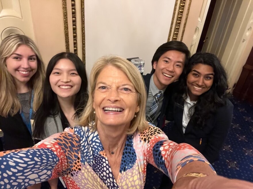 Alaska Sen. Lisa Murkowski's summer interns took photos with all 100 senators.