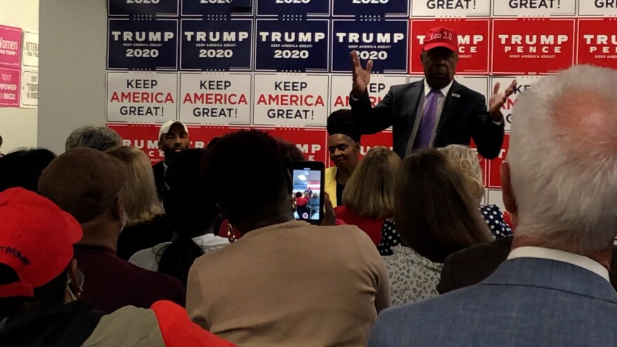 Leo Terrell, civil right attorney and political commentator, at "Black Voices for Trump" rally.
