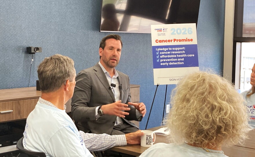 Democratic U.S. Senate candidate Josh Turek participated at a roundtable event hosted by the American Cancer Society Cancer Action Network in Cedar Rapids on Wednesday, Aug. 26.