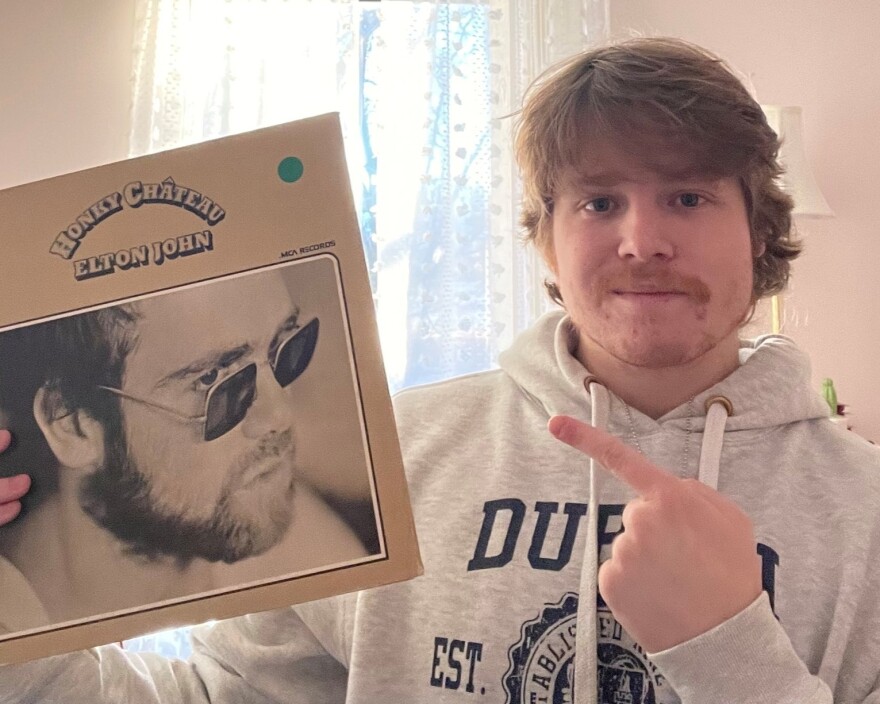 Evan "87" Wohltmann with some vintage vinyl