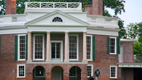 Joseph McGill leaves Poplar Forest, Thomas Jefferson's retreat in Bedford County, following a Slave Dwelling Project event in 2017.