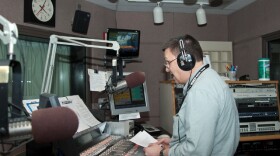 Local All Things Considered host Mark Wozinak begins broadcast at new WBFO studio