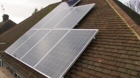 Solar panels installed on a residential roof