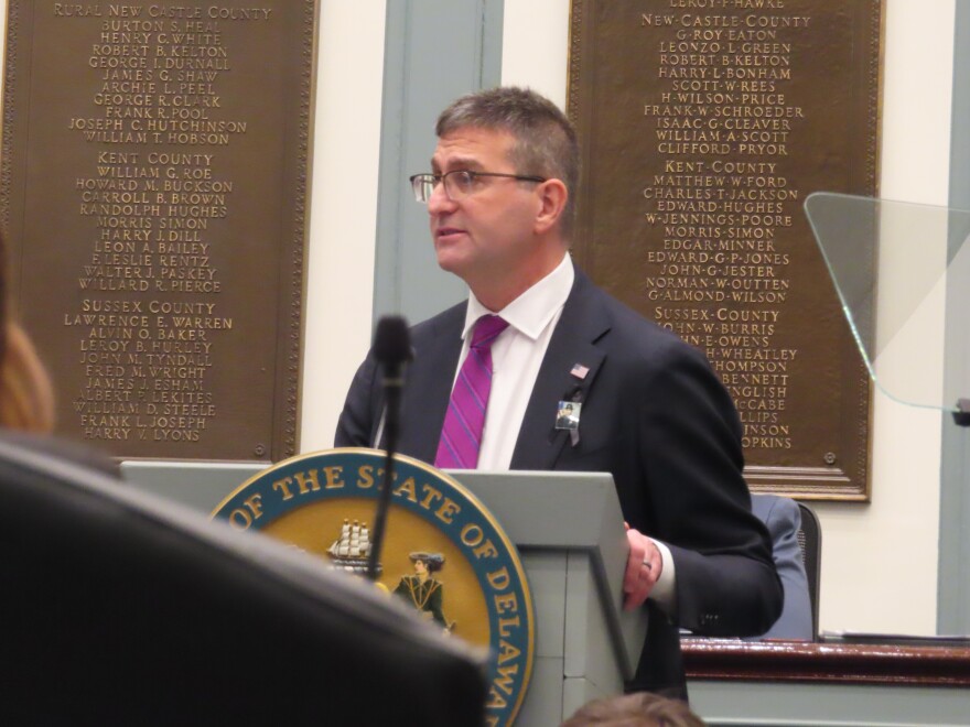 Delaware Governor Matt Meyer delivers his second State of the State address in House chamber.