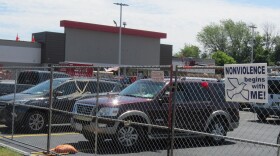 Construction continued at the Tops Market on Jefferson Avenue in Buffalo July 11, 2022, days before the supermarket's operators announced it would reopen, two months and one day following a mass shooting at the location.