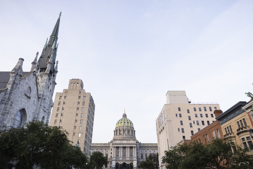 Pennsylvania State Capitol building in Harrisburg on July 26, 2023. (Amanda Berg / For Spotlight PA)