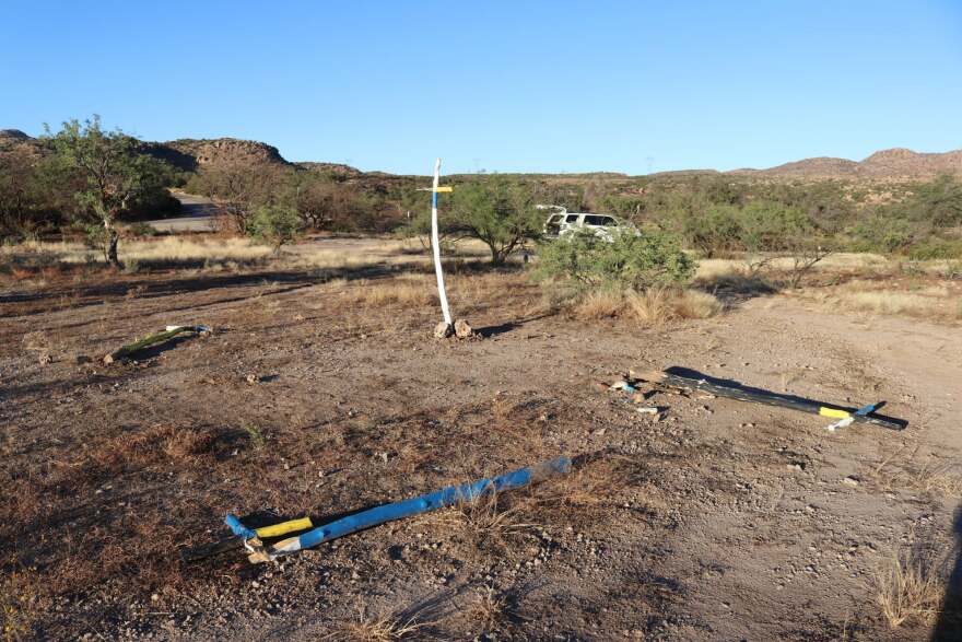 Members of the group Apache Stronghold found crosses on Apache holy ground at Oak toppled on the evening of Thu, Oct. 28.