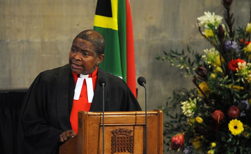 Hudson-Wilkin speaks at a celebration of the life of Nelson Mandela held at the House of Commons on Dec. 12, 2013.