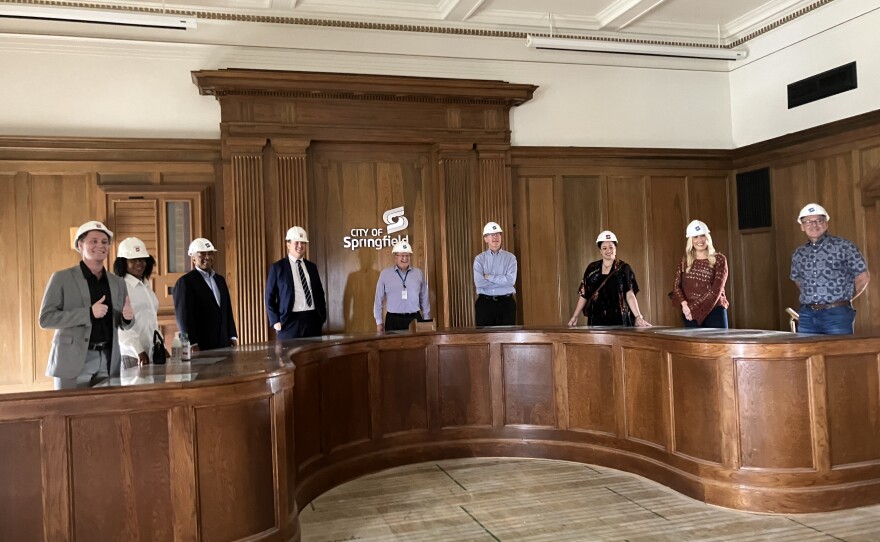 All nine members of Springfield City Council toured ongoing renovations of Historic City Hall on October 29, 2024. The work is expected to be complete in mid-2026.