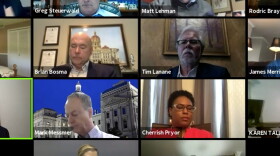 Members of the House and Senate meet via Zoom on May 13th for a Legislative Council meeting.